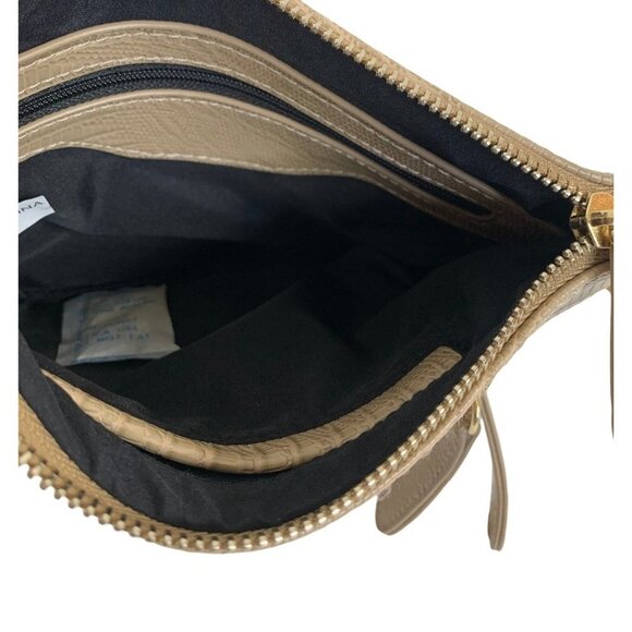 Women's Small Tan Clutch Purse With Strap - Picture 5 of 8